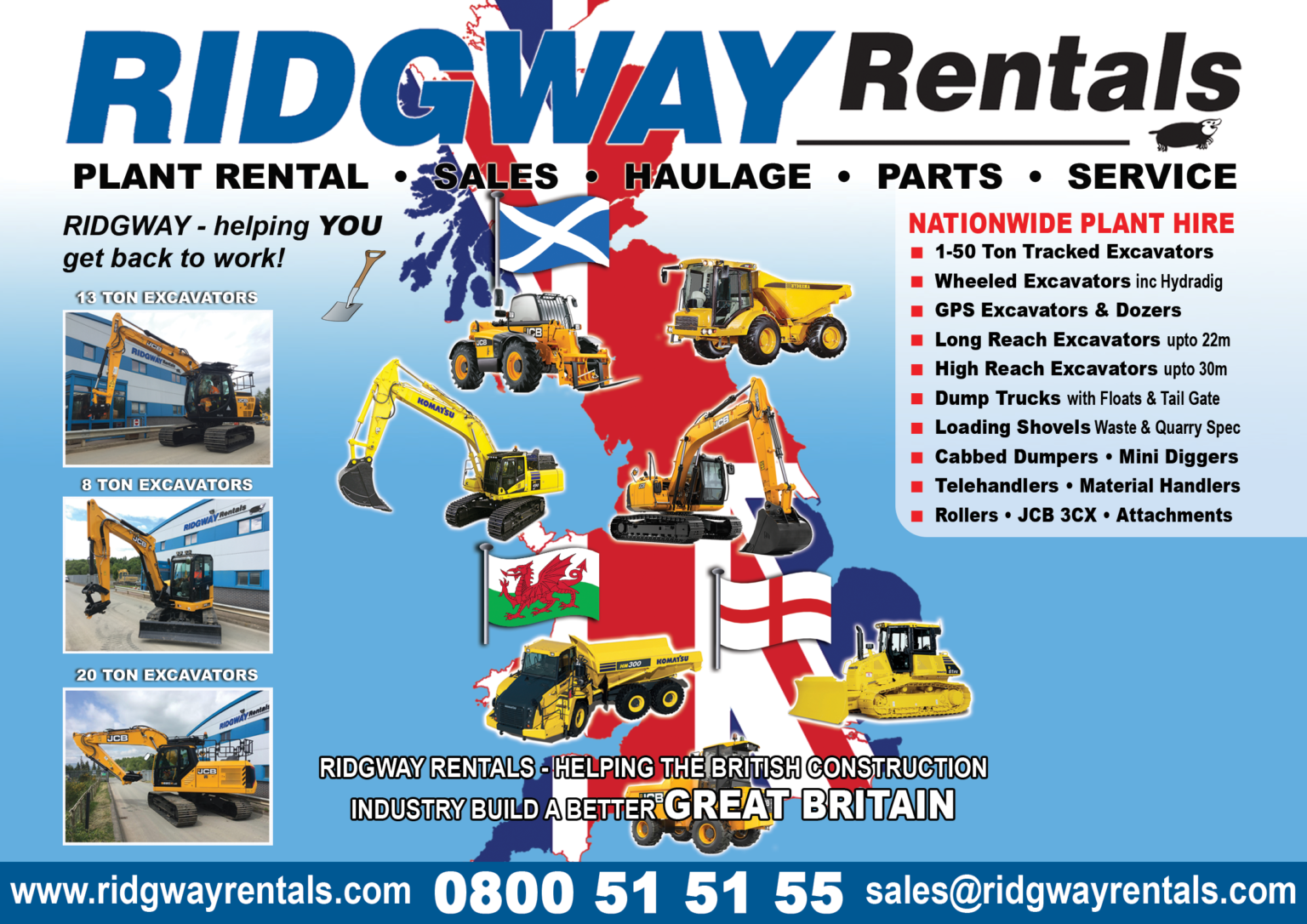 Plant Hire Special Offers At Ridgway Rentals Nationwide Plant Hire