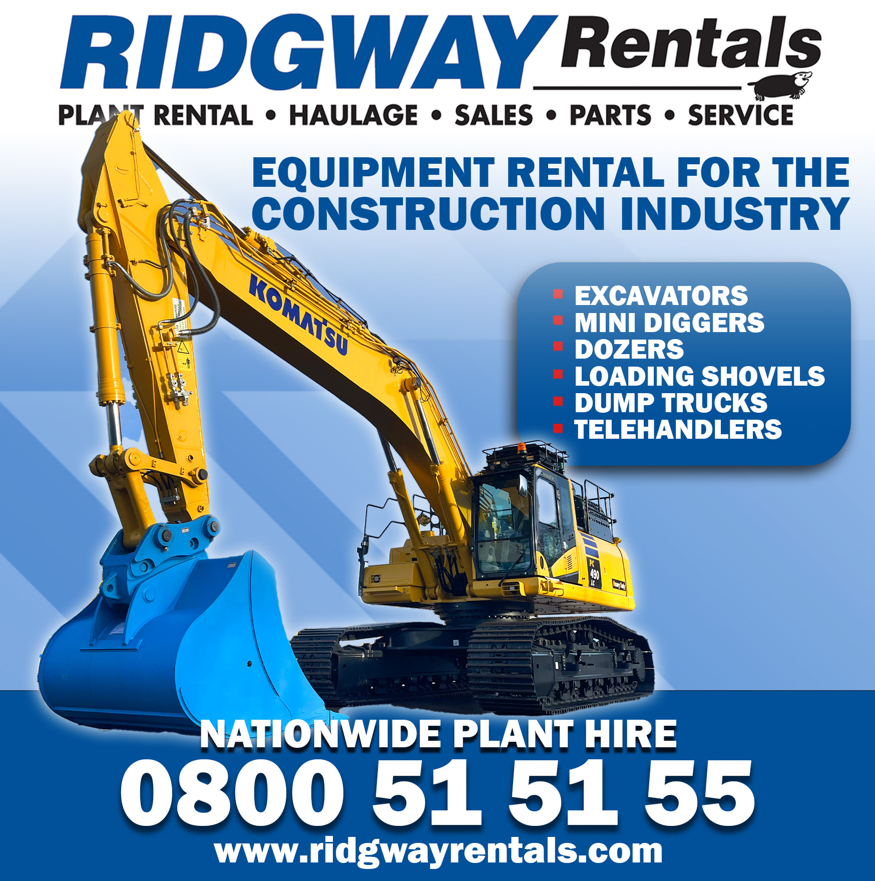 Nationwide Plant Hire Equipment For The Construction Industry Ridgway