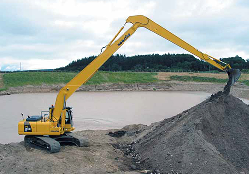 Long Reach Excavator Hire 12m, 15m, 18m & 22m Reach Excavator Hire