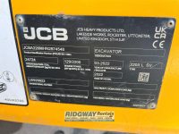 JCB 20 ton excavator serial plate information: serial number ending in 4548, year - 2022