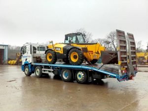 telehandler on truck